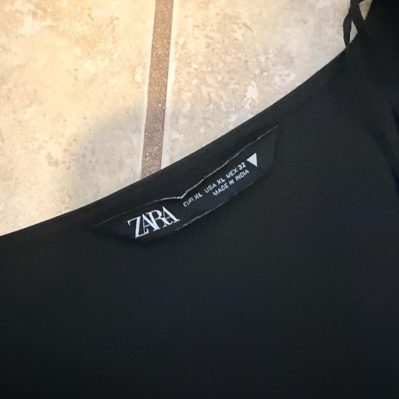 Zara Black Long Sleeve Tiered Dress - Picture 3 of 3